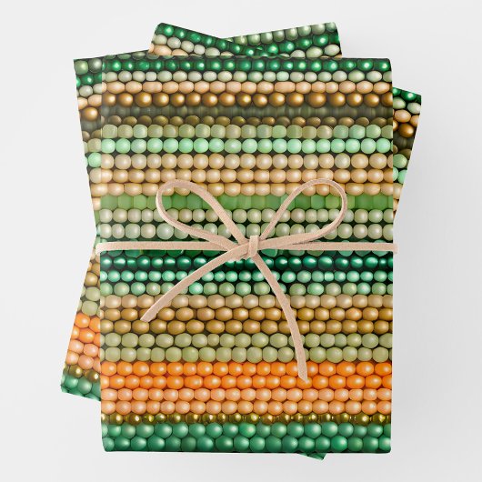 Kleurrijke Bead Art Wrapping Paper Sheets
