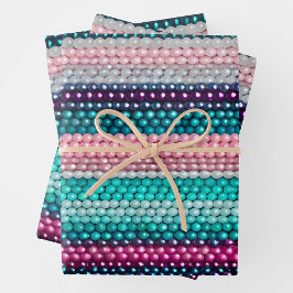 Kleurrijke Bead Art Wrapping Paper Sheets
