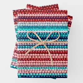 Kleurrijke Bead Art Wrapping Paper Sheets