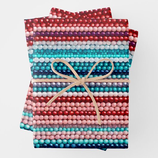 Kleurrijke Bead Art Wrapping Paper Sheets