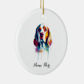 Kleurrijke Beagle Keramisch Ornament (Rechts)