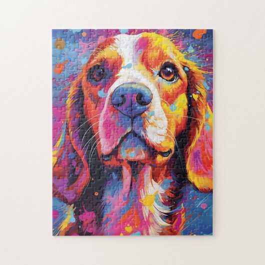 Kleurrijke Beagle Legpuzzel (Verticaal)