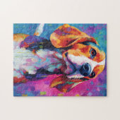 Kleurrijke Beagle Legpuzzel (Horizontaal)