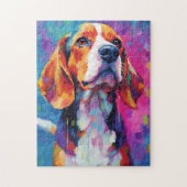 Kleurrijke Beagle Legpuzzel (Verticaal)