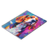 Kleurrijke Beagle Notitieboek (Linkerzijde)