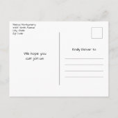 Kleurrijke Beakers en Flasks Science Patroon Uitnodiging Briefkaart (Achterkant)