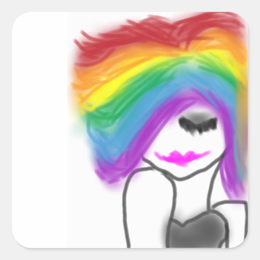 Kleurrijke Beauty Sticker (Voorkant)