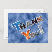 Kleurrijke bedankkaart briefkaart (Voorkant / Achterkant)