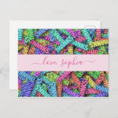 Kleurrijke Bedankt bevestigen Je voegt naam toe Briefkaart (Voorkant / Achterkant)