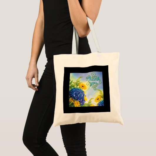 Kleurrijke Bedankt Bloemen Tote Bag (Voorkant (product))