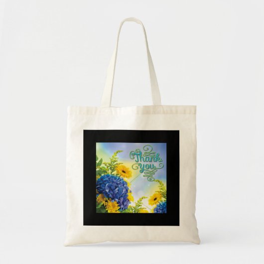 Kleurrijke Bedankt Bloemen Tote Bag (Voorkant)