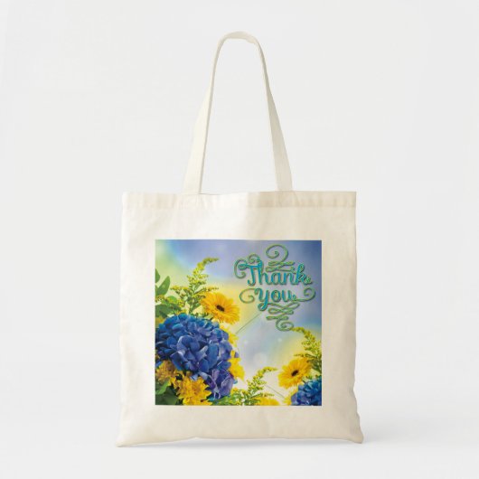 Kleurrijke Bedankt Bloemen Tote Bag (Voorkant)