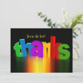 Kleurrijke Bedankt Hartelijk dank (Staand voorkant)