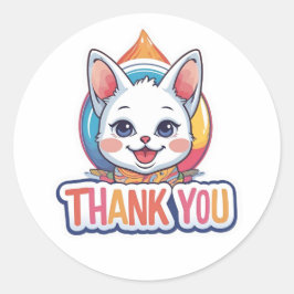 Kleurrijke Bedankt Klassieke Ronde Sticker