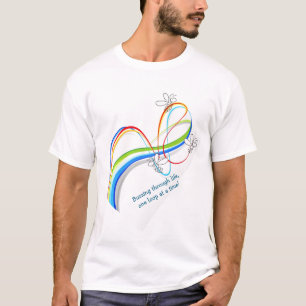 Kleurrijke Bee Flight Path T-shirt – Fun Buzzing B