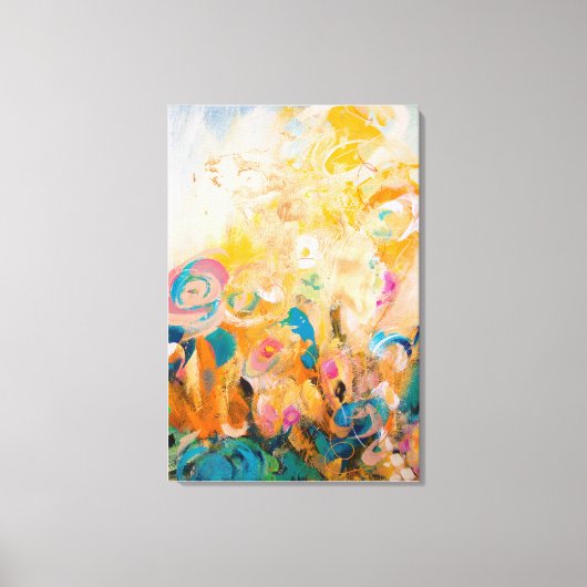 Kleurrijke beeldende kunst Abstracte schilderij go Canvas Afdruk (Voorkant)