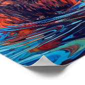 Kleurrijke Beer Abstracte Schildering Hut Kunst Poster (Hoek)