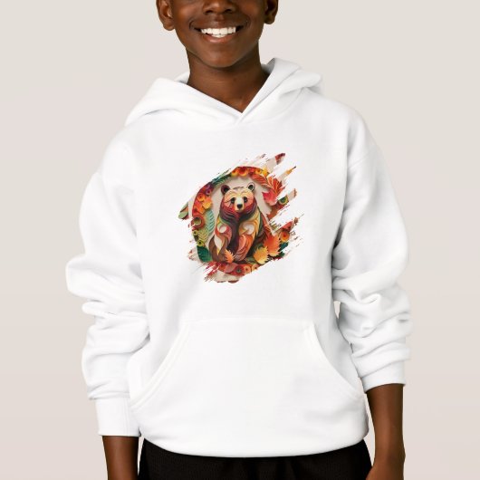 Kleurrijke beer T-shirt (Voorkant)