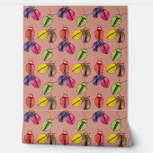 Kleurrijke Beetles Wallpaper Behang (Afrollen)