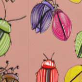 Kleurrijke Beetles Wallpaper Behang (Zoom)