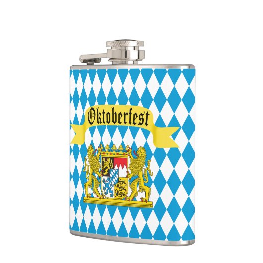 Kleurrijke Beierse vlag Oktoberfest Heupfles (Links)