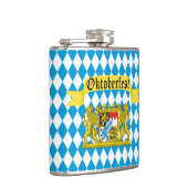 Kleurrijke Beierse vlag Oktoberfest Heupfles (Rechts)