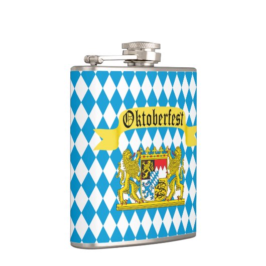 Kleurrijke Beierse vlag Oktoberfest Heupfles (Rechts)