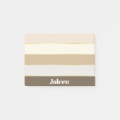 Kleurrijke Beige Goud Gepersonaliseerde Kleurstrep Post-it® Notes (Voorkant)