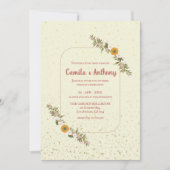 Kleurrijke Beige Rode Hoek Wildflower Boho Rustic Kaart (Voorkant)