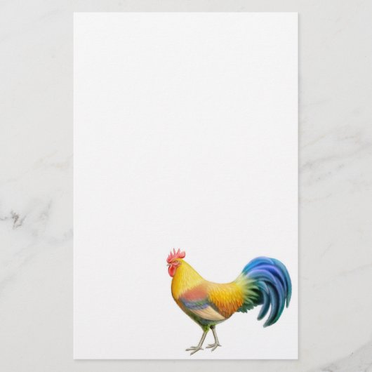 Kleurrijke Belgische Ardenner Rooster Stationery Briefpapier (Voorkant)