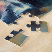 Kleurrijke Belgische Malinois slapen Legpuzzel (Zijkant)