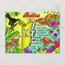 Kleurrijke Belize ansichtkaart Briefkaart