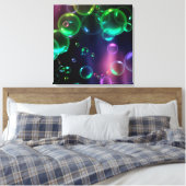 Kleurrijke Bellen Canvas Afdruk (Insitu (Slaapkamer))