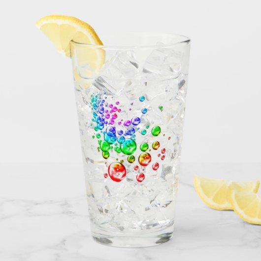 Kleurrijke bellen glas (Voorkant ijs)