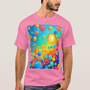 Kleurrijke Bellen Zwevende Kunst T-shirt