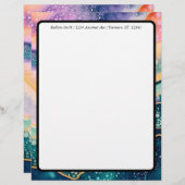 kleurrijke bellenagaat briefhoofd (Voorkant / Achterkant)