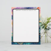 kleurrijke bellenagaat briefhoofd (Staand voorkant)