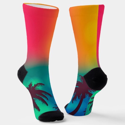 Kleurrijke bemanning sokken (Gebogen)
