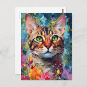 Kleurrijke Bengaalse kat Briefkaart (Voorkant / Achterkant)