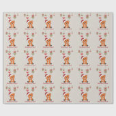 Kleurrijke Beren Beer kerstwinterdieren Cadeaupapier (Vlak)