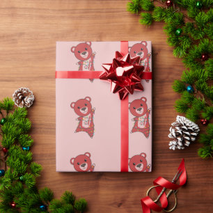 Kleurrijke Beren Beer kerstwinterdieren Cadeaupapier