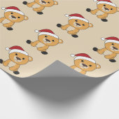 Kleurrijke Beren Beer kerstwinterdieren Cadeaupapier (Hoek)