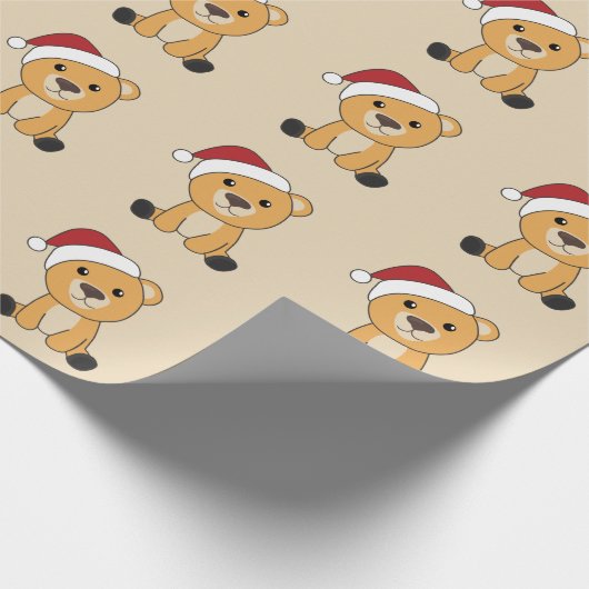 Kleurrijke Beren Beer kerstwinterdieren Cadeaupapier (Hoek)