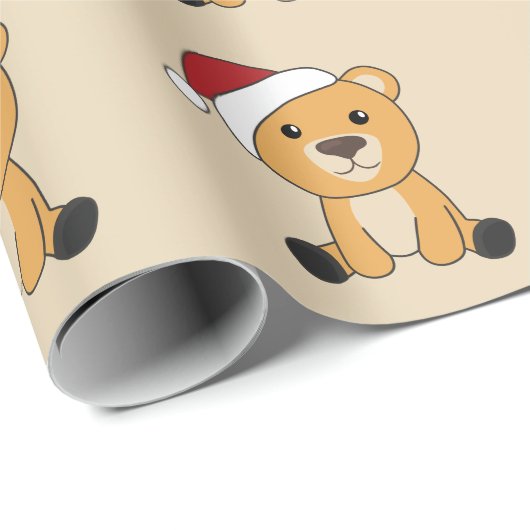 Kleurrijke Beren Beer kerstwinterdieren Cadeaupapier (Rol Hoek)