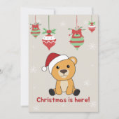 Kleurrijke Beren Beer kerstwinterdieren Feestdagenkaart (Voorkant)