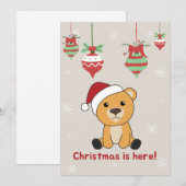 Kleurrijke Beren Beer kerstwinterdieren Feestdagenkaart (Voorkant / Achterkant)