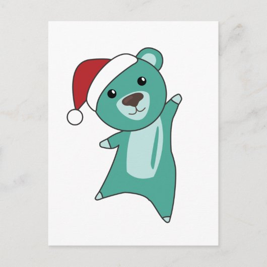 Kleurrijke Beren Beer kerstwinterdieren Feestdagenkaart (Voorkant)