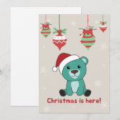 Kleurrijke Beren Beer kerstwinterdieren Feestdagenkaart (Voorkant / Achterkant)