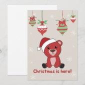 Kleurrijke Beren Beer kerstwinterdieren Feestdagenkaart (Voorkant / Achterkant)