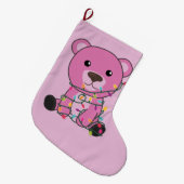 Kleurrijke Beren Beer kerstwinterdieren Grote Kerstsok (Voorkant (Hangend))